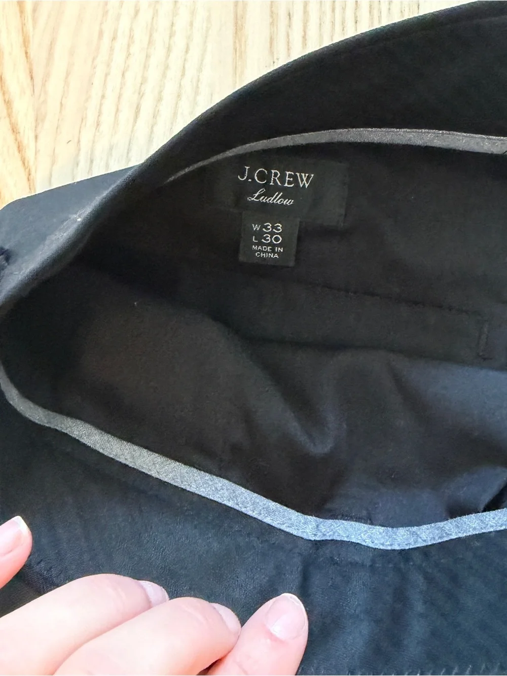 J. Crew Black Ludlow Slim-fit Tailored Suit Pants